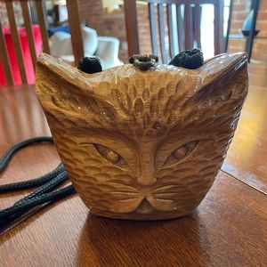 Timmy Woods Beverly Hand Carved Acacia Wood Purse